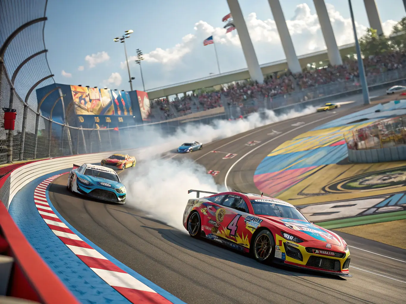 A dynamic shot of a car navigating a slalom course, showcasing precision and control. The RUAL RACING logo is subtly visible in the background.