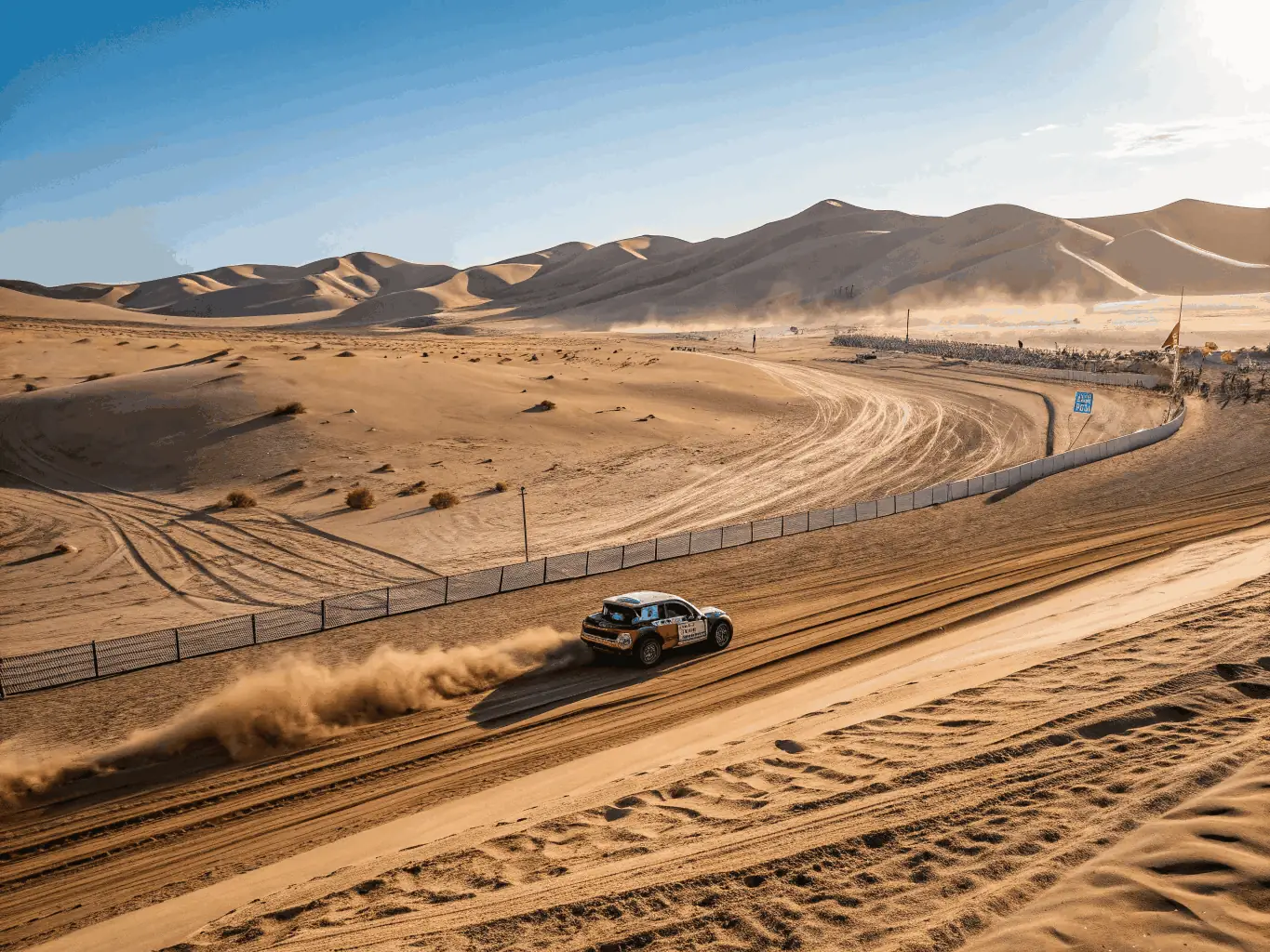 An action shot of a RUAL RACING hill climb event, featuring a car ascending a challenging course with steep inclines and sharp turns. The image conveys the courage and skill required to conquer the hill.